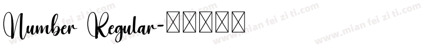 Number Regular字体转换